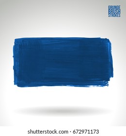Brush stroke and texture. Grunge vector abstract hand - painted element. Underline and border design.