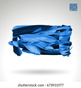 Brush stroke and texture. Grunge vector abstract hand - painted element. Underline and border design.