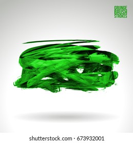 Brush stroke and texture. Grunge vector abstract hand - painted element. Underline and border design.