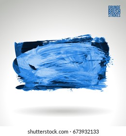 Brush stroke and texture. Grunge vector abstract hand - painted element. Underline and border design.