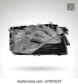 Brush stroke and texture. Grunge vector abstract hand - painted element. Underline and border design.