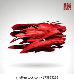 Brush stroke and texture. Grunge vector abstract hand - painted element. Underline and border design.
