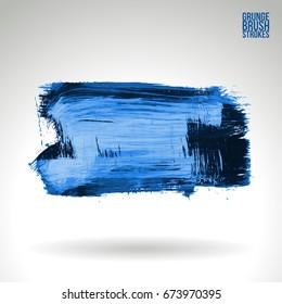 Brush stroke and texture. Grunge vector abstract hand - painted element. Underline and border design.