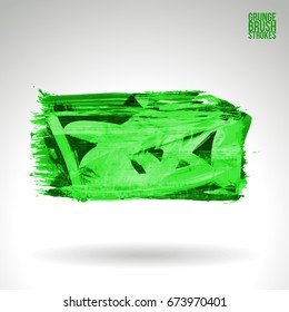 Brush stroke and texture. Grunge vector abstract hand - painted element. Underline and border design.