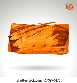 Brush stroke and texture. Grunge vector abstract hand - painted element. Underline and border design.