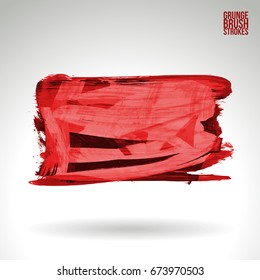 Brush stroke and texture. Grunge vector abstract hand - painted element. Underline and border design.