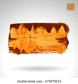 Brush stroke and texture. Grunge vector abstract hand - painted element. Underline and border design.