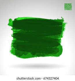 Brush stroke and texture. Grunge vector abstract hand - painted element. Underline and border design.