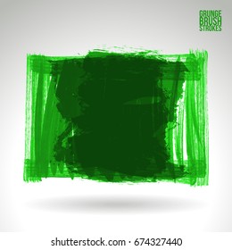 Brush stroke and texture. Grunge vector abstract hand - painted element. Underline and border design.