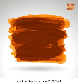 Brush stroke and texture. Grunge vector abstract hand - painted element. Underline and border design.