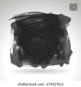 Brush stroke and texture. Grunge vector abstract hand - painted element. Underline and border design.
