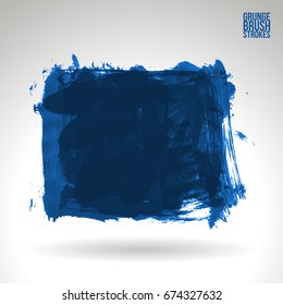Brush stroke and texture. Grunge vector abstract hand - painted element. Underline and border design.