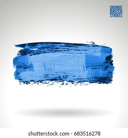 Brush stroke and texture. Grunge vector abstract hand - painted element. Underline and border design.