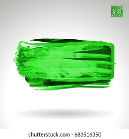 Brush stroke and texture. Grunge vector abstract hand - painted element. Underline and border design.
