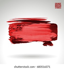 Brush stroke and texture. Grunge vector abstract hand - painted element. Underline and border design.