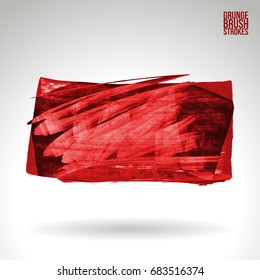 Brush stroke and texture. Grunge vector abstract hand - painted element. Underline and border design.