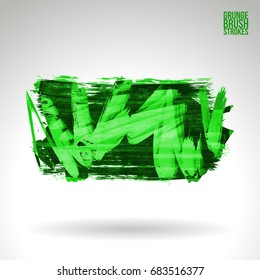 Brush stroke and texture. Grunge vector abstract hand - painted element. Underline and border design.