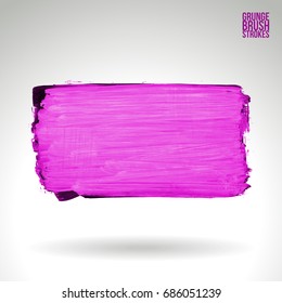 Brush stroke and texture. Grunge vector abstract hand - painted element. Underline and border design.
