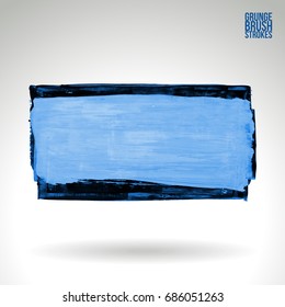 Brush stroke and texture. Grunge vector abstract hand - painted element. Underline and border design.