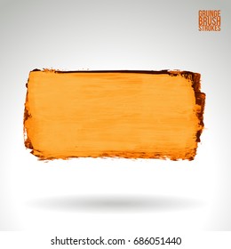Brush stroke and texture. Grunge vector abstract hand - painted element. Underline and border design.