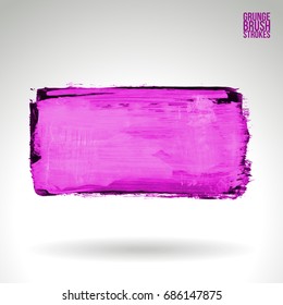 Brush stroke and texture. Grunge vector abstract hand - painted element. Underline and border design.