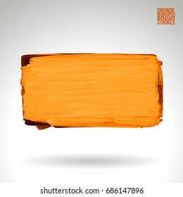 Brush stroke and texture. Grunge vector abstract hand - painted element. Underline and border design.