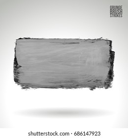 Brush stroke and texture. Grunge vector abstract hand - painted element. Underline and border design.