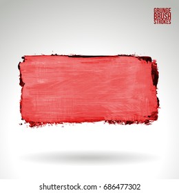 Brush stroke and texture. Grunge vector abstract hand - painted element. Underline and border design.