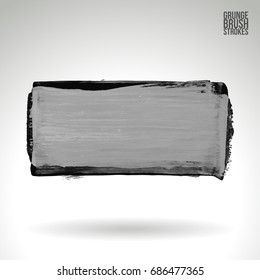 Brush stroke and texture. Grunge vector abstract hand - painted element. Underline and border design.