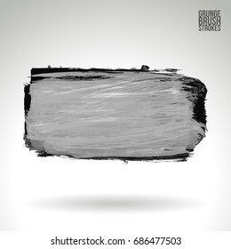 Brush stroke and texture. Grunge vector abstract hand - painted element. Underline and border design.