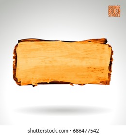 Brush stroke and texture. Grunge vector abstract hand - painted element. Underline and border design.