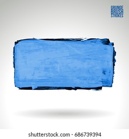 Brush stroke and texture. Grunge vector abstract hand - painted element. Underline and border design.