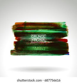 Brush stroke and texture. Grunge vector abstract hand - painted element. Underline and border design.