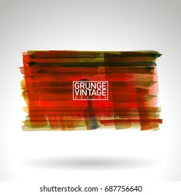 Brush stroke and texture. Grunge vector abstract hand - painted element. Underline and border design.
