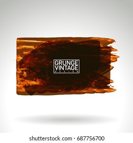 Brush stroke and texture. Grunge vector abstract hand - painted element. Underline and border design.