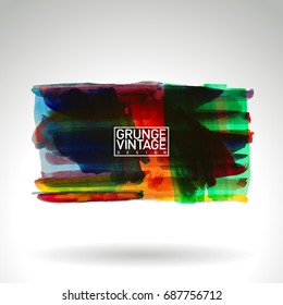 Brush stroke and texture. Grunge vector abstract hand - painted element. Underline and border design.