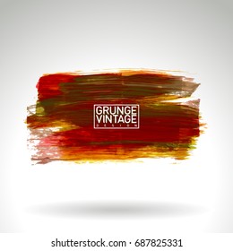 Brush stroke and texture. Grunge vector abstract hand - painted element. Underline and border design.