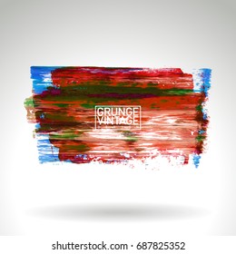 Brush stroke and texture. Grunge vector abstract hand - painted element. Underline and border design.