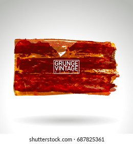 Brush stroke and texture. Grunge vector abstract hand - painted element. Underline and border design.