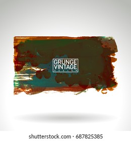 Brush stroke and texture. Grunge vector abstract hand - painted element. Underline and border design.