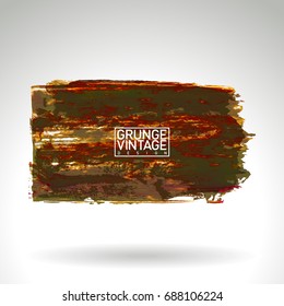 Brush stroke and texture. Grunge vector abstract hand - painted element. Underline and border design.