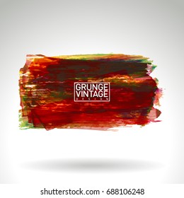 Brush stroke and texture. Grunge vector abstract hand - painted element. Underline and border design.