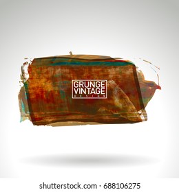 Brush stroke and texture. Grunge vector abstract hand - painted element. Underline and border design.
