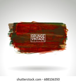 Brush stroke and texture. Grunge vector abstract hand - painted element. Underline and border design.