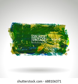 Brush stroke and texture. Grunge vector abstract hand - painted element. Underline and border design.