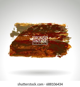Brush stroke and texture. Grunge vector abstract hand - painted element. Underline and border design.