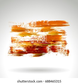 Brush stroke and texture. Grunge vector abstract hand - painted element. Underline and border design.