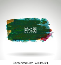 Brush stroke and texture. Grunge vector abstract hand - painted element. Underline and border design.