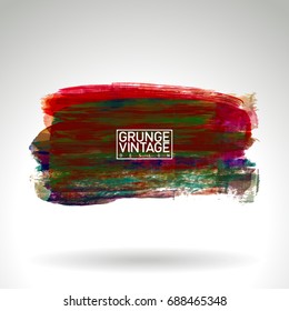 Brush stroke and texture. Grunge vector abstract hand - painted element. Underline and border design.