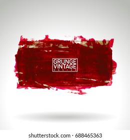 Brush stroke and texture. Grunge vector abstract hand - painted element. Underline and border design.